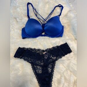Very Sexy Victorias Secret Blue Bra and Pantie